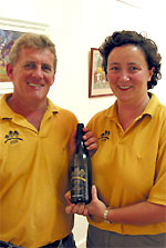 Peter, Maryanne and their 2002 Bottom Paddock Chardonnay